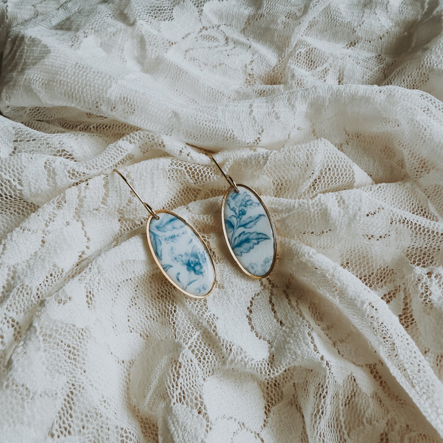 Grandma's Dishes Mary Evelyn Dangle Earrings