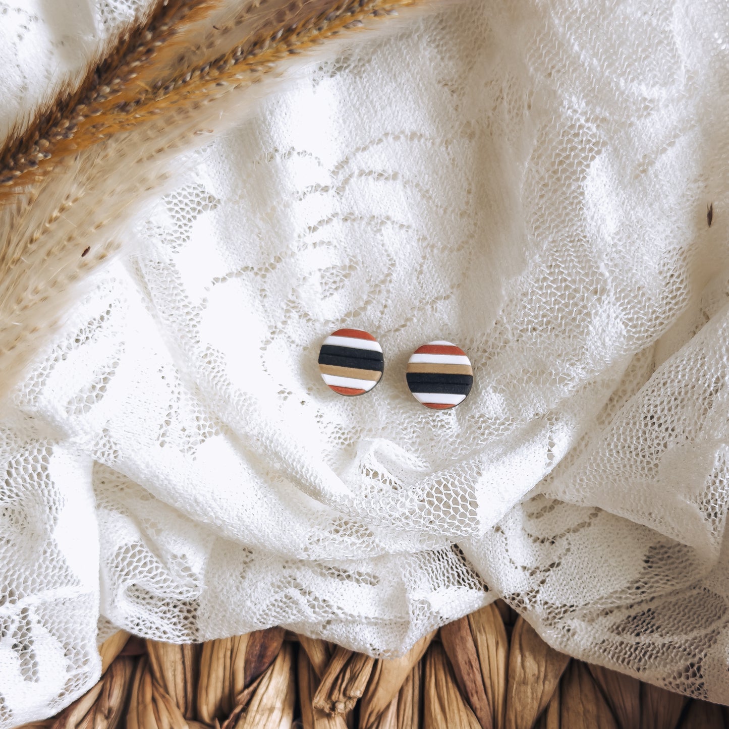 Fall Stripes Mia Stud Earrings