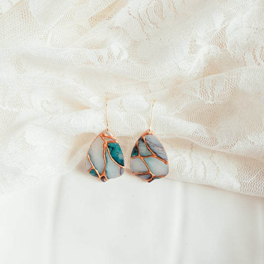 Waterfall Stain Glass Mavis Dangle Earrings