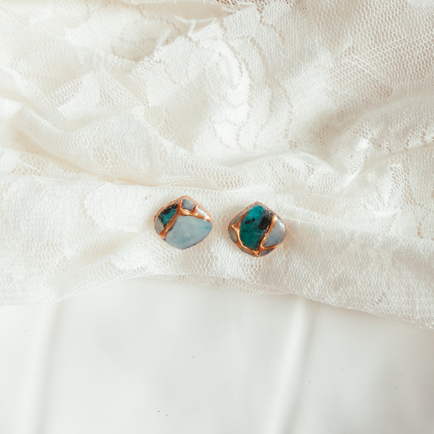 Waterfall Stain Glass Sophia Stud Earrings