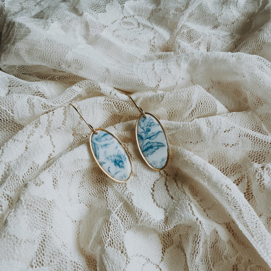 Grandma's Dishes Mary Evelyn Dangle Earrings