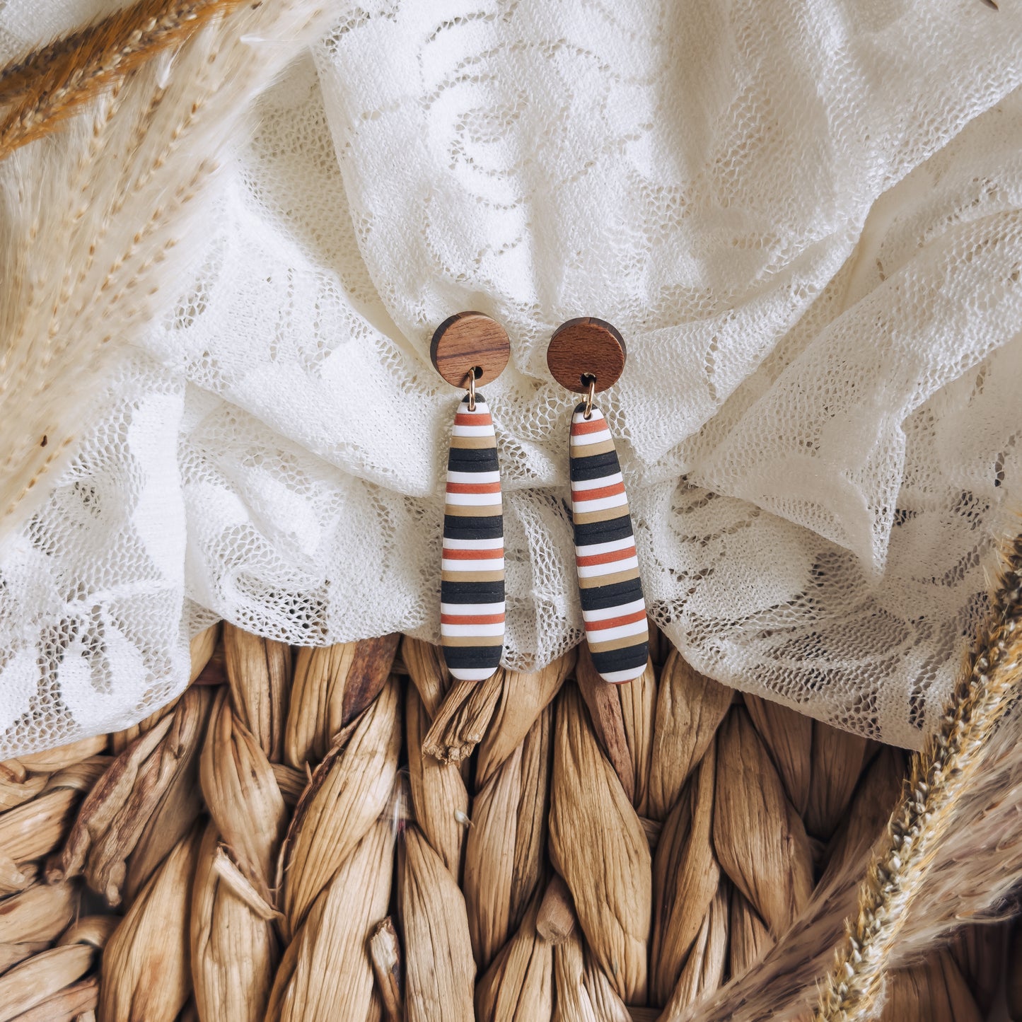 Fall Stripes Georgia Dangle Earrings