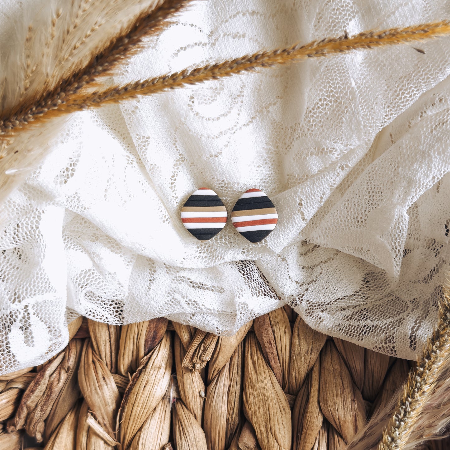 Fall Stripes Olivia Stud Earrings