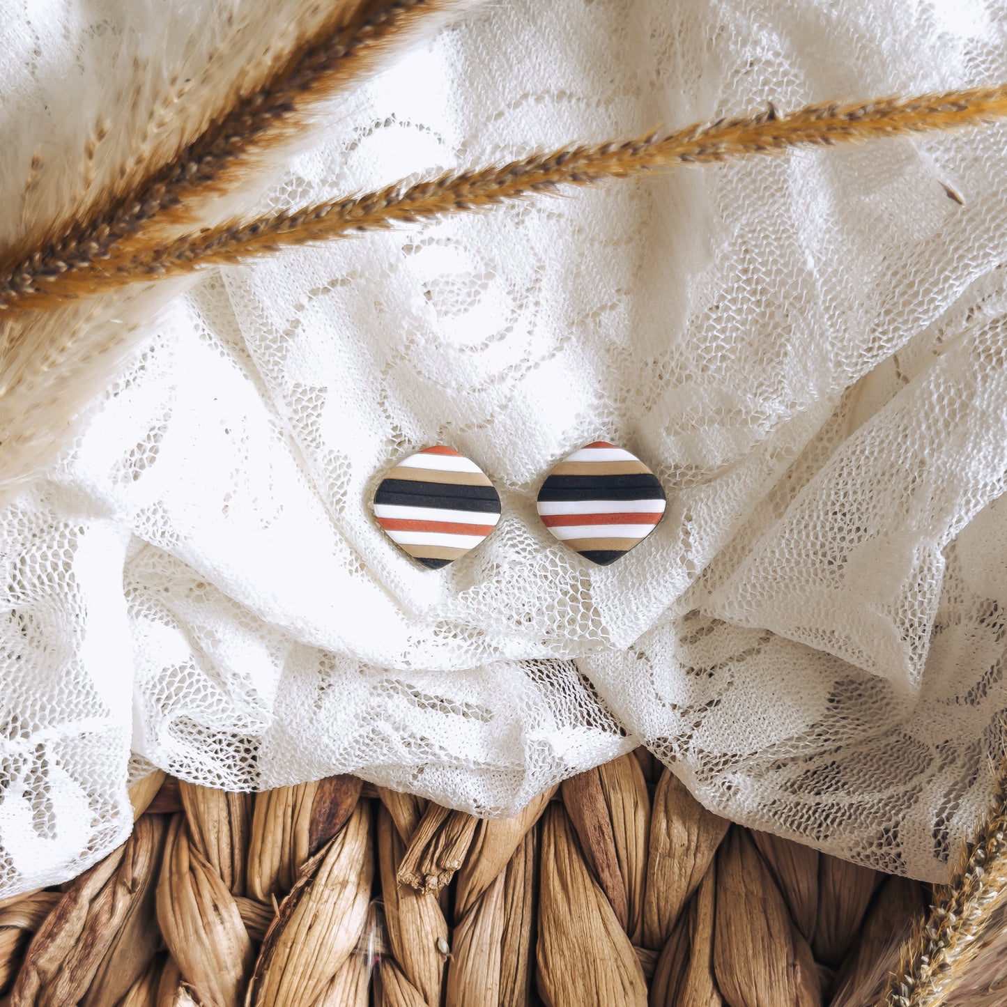 Fall Stripes Sophia Stud Earrings