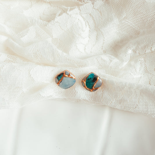 Waterfall Stain Glass Sophia Stud Earrings
